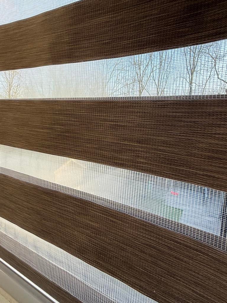 4x Zebra gordijnen grijs metallic (lichte glans), Ophalen of Verzenden, Gebruikt, Grijs, 200 cm of meer