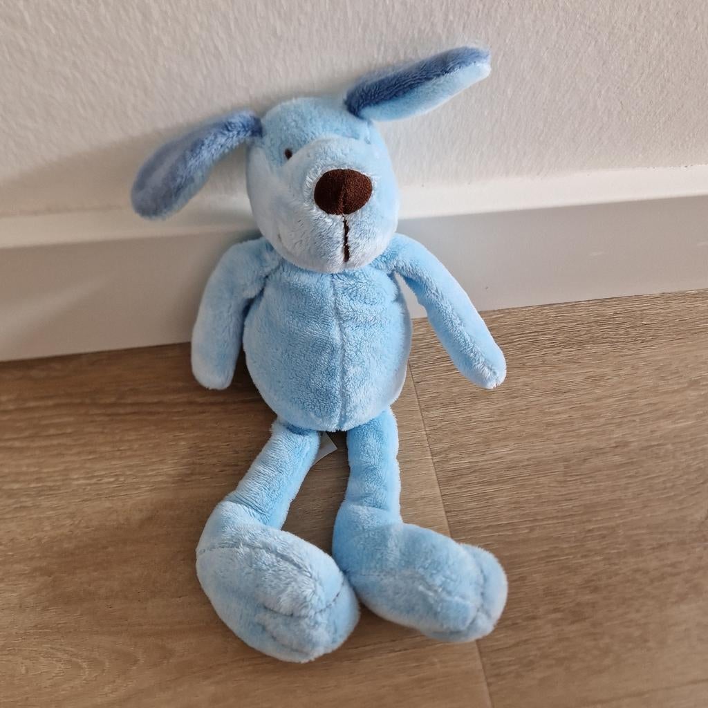 Knuffel Happy Horse Dog Doc hond blauw vintage K5768, Ophalen of Verzenden, Zo goed als nieuw, Hond