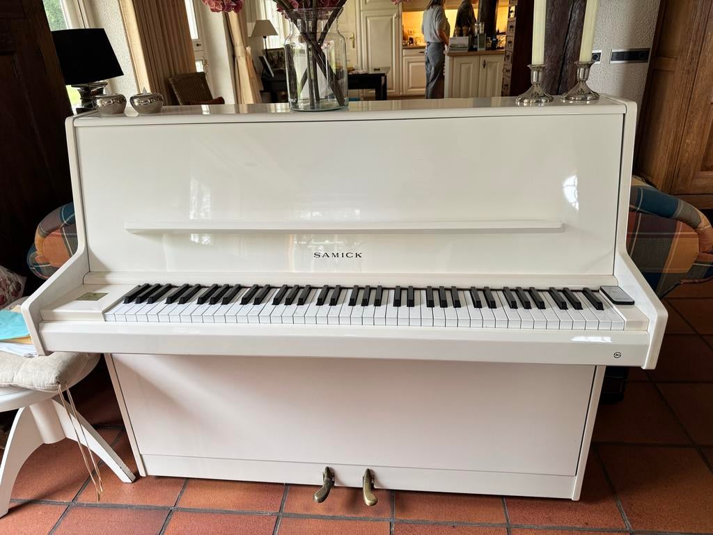 Samick piano, German scale, wit, Muziek en Instrumenten, Piano's, Ophalen, Gebruikt, Wit, Piano