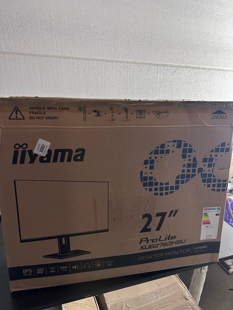 Iiyama ProLite XUB2763HSU 27 inch monitor - Beeld defect, HDMI, IPS, ., In hoogte verstelbaar
