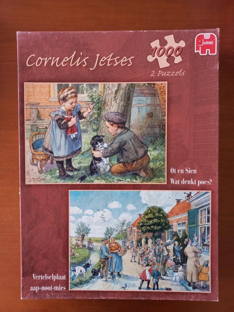 2 Legpuzzels 1000 st. Ot en Sien, Ophalen of Verzenden, 500 t/m 1500 stukjes, Zo goed als nieuw