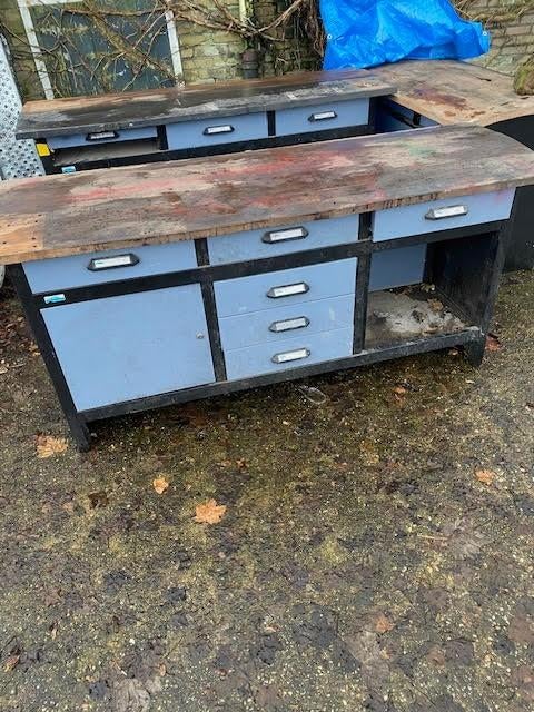 werkbank met lades, Ophalen, Gebruikt, 170 cm of meer