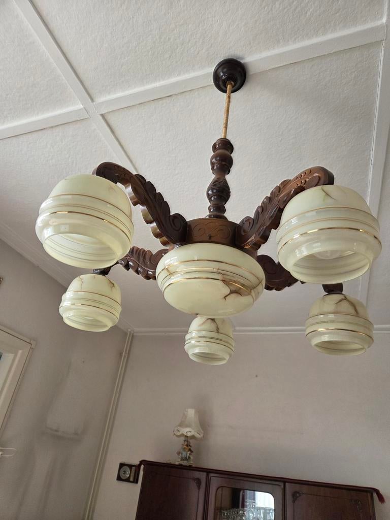 Antiek hanglamp, Ophalen of Verzenden