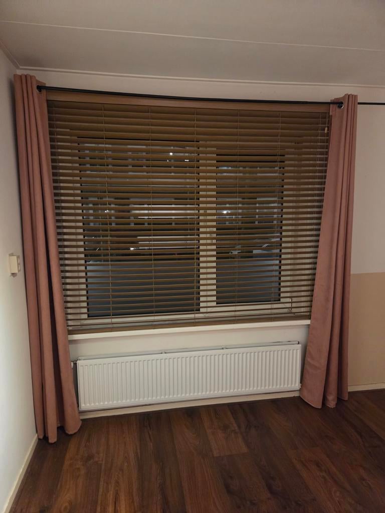 BIRTNA 1x paar oud roze gordijnen Ikea, Overige kleuren, 200 cm of meer, Ophalen of Verzenden, Zo goed als nieuw