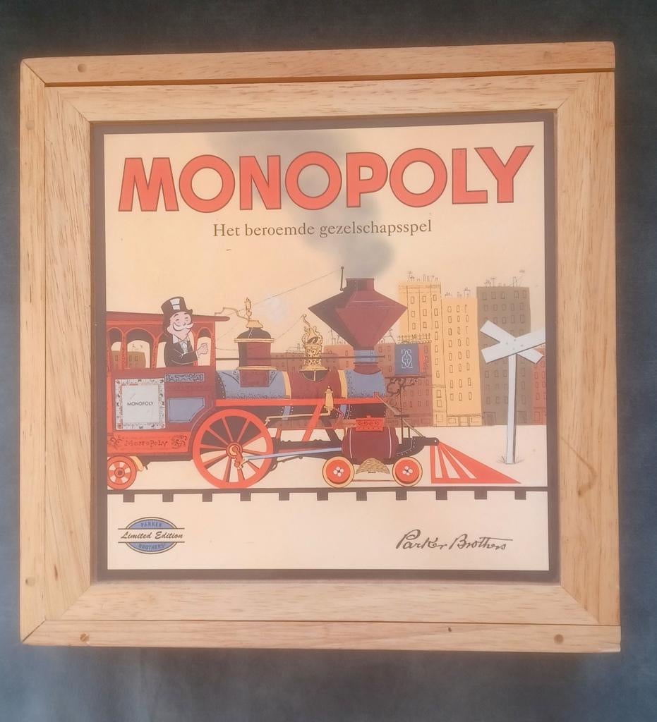 Houten Monopoly spel Parker Brothers Limited edition, Ophalen of Verzenden