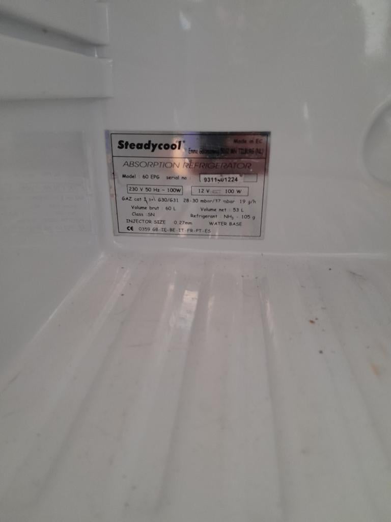 Steadycool camper koelkast 12V, 230V en gas, Ophalen