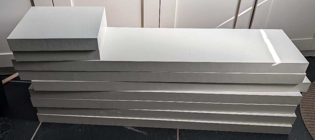 Ikea Wandplanken LACK Wit - 110cm (7x) & 30cm (2x), Ophalen of Verzenden, Zo goed als nieuw