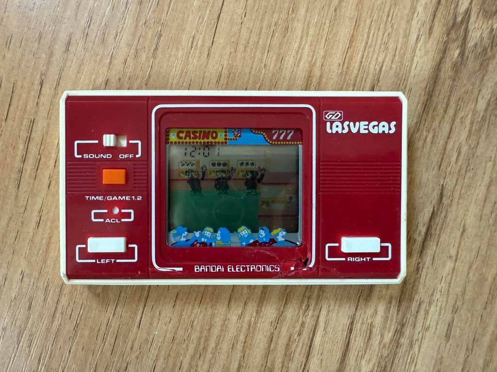 Bandai Electronics LCD LasVegas Handheld Spelcomputer 1982, 1 speler, Ophalen of Verzenden, Gebruikt, Overige genres