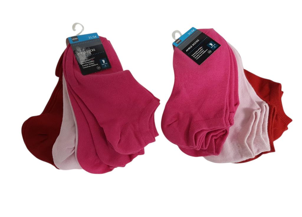 10 paar gloednieuwe HEMA enkelsokken maat 31-34., Nieuw, Hema, Sokken, Verzenden