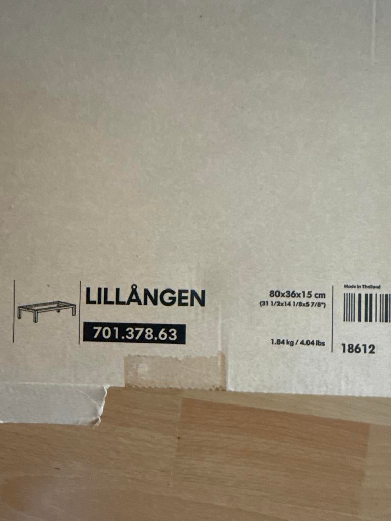 IKEA LILLÅNGEN Badkamerrek 80x36x15 cm 2x onderstel, Ophalen, Nieuw