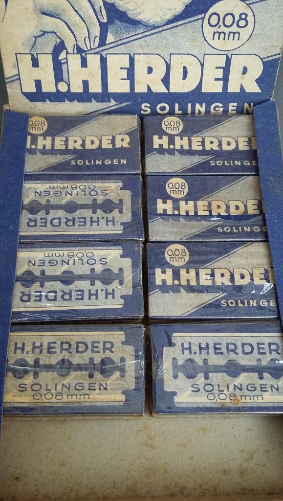 Omstreeks 1930 -1940 Tafeldisplay Toonbank Reclame Scheermes, Gebruikt, Ophalen of Verzenden, Nvt., Nvt.