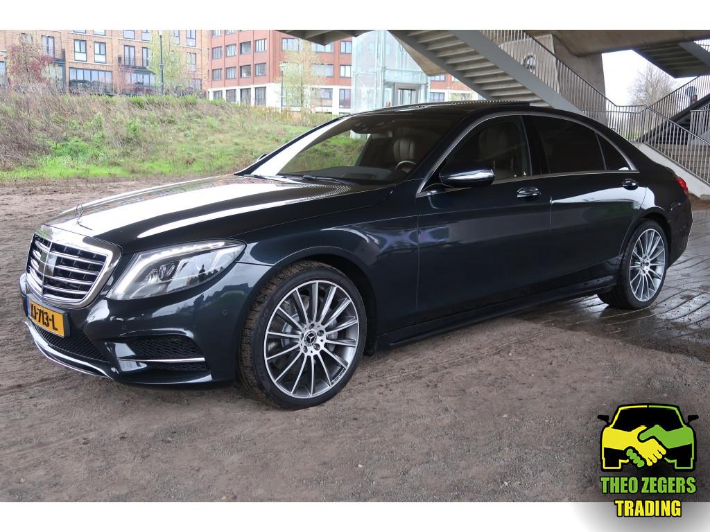 Mercedes-Benz S-Klasse 500 Lang Edition 1 AMG pakket, Gebruikt, Blauw, Adaptive Cruise Control, Sedan