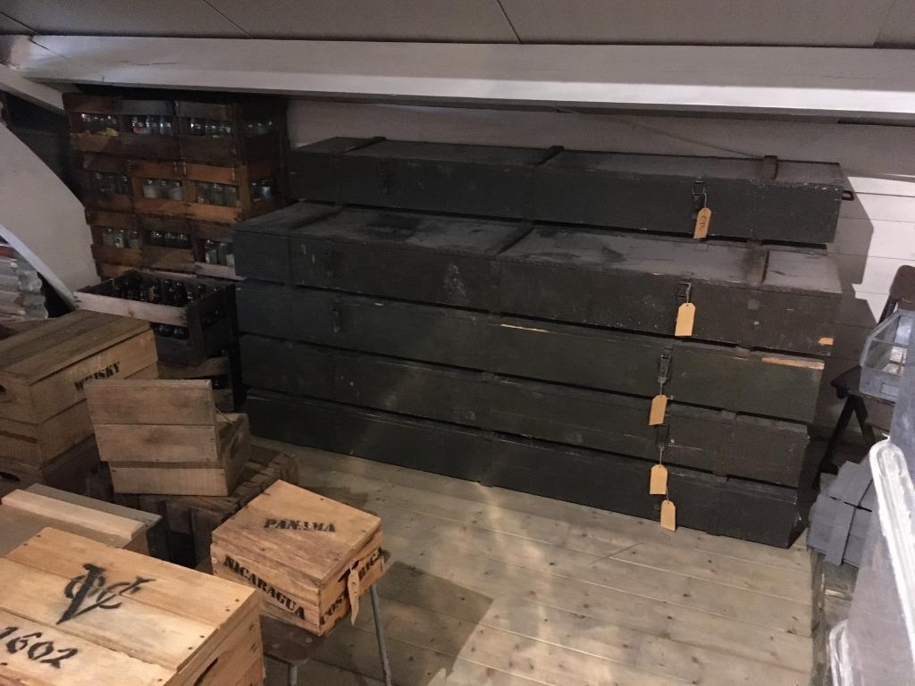 Lange legerkisten 2m , ideaal als tv meubel , opslag kist, Ophalen of Verzenden