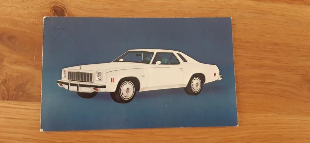 Chevrolet Malibu Classic reclame kaart 1975, Ophalen of Verzenden, 1960 tot 1980, Ongelopen, Voertuig