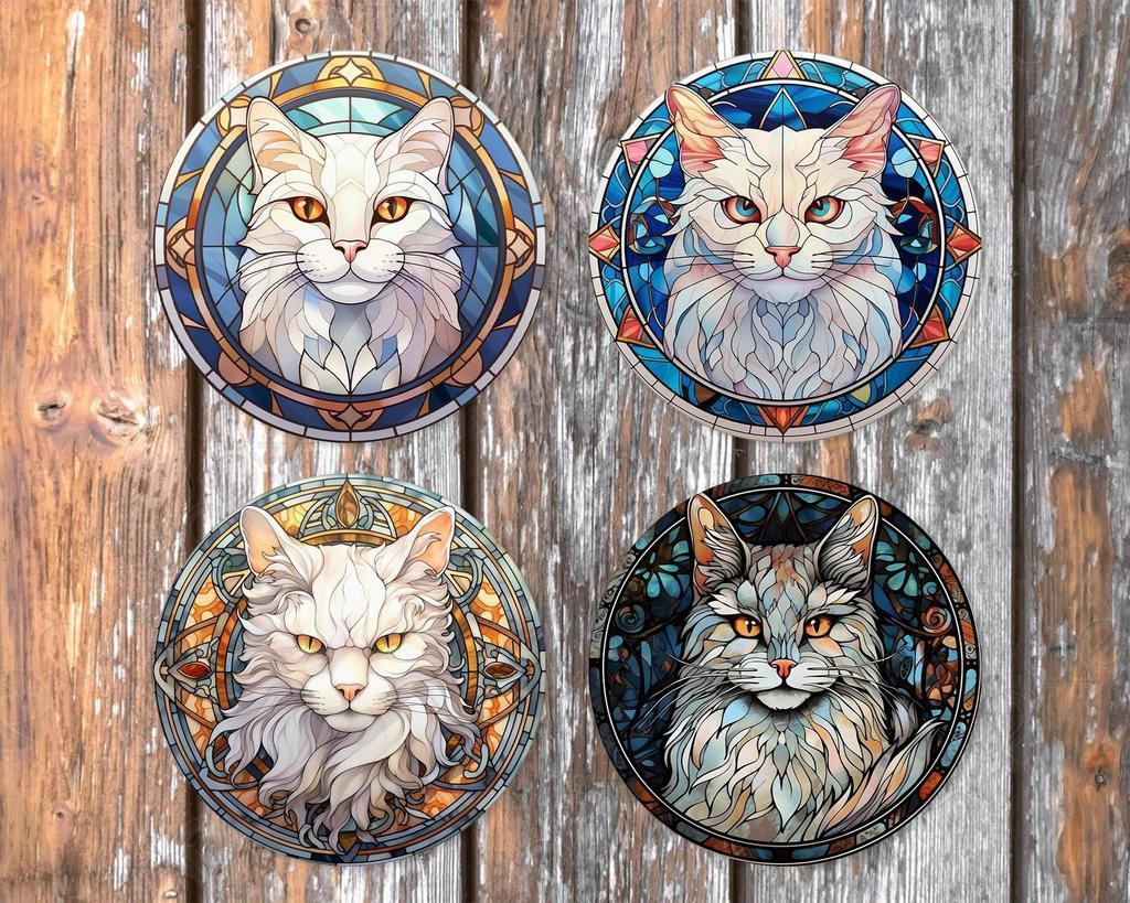 Turkse Angora Glas in Lood onderzetters met houder rond, Ophalen of Verzenden, Nieuw, Glas of Kopje