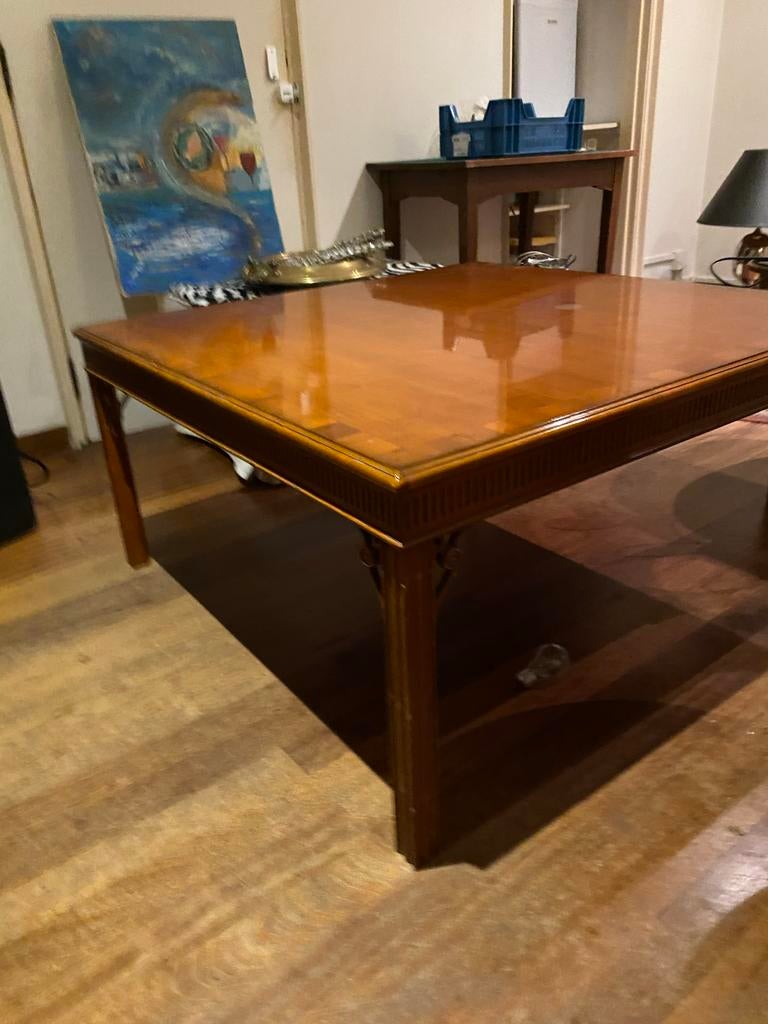 Prachtige salontafel 101x101, Ophalen, 50 tot 75 cm, Vierkant, Overige houtsoorten