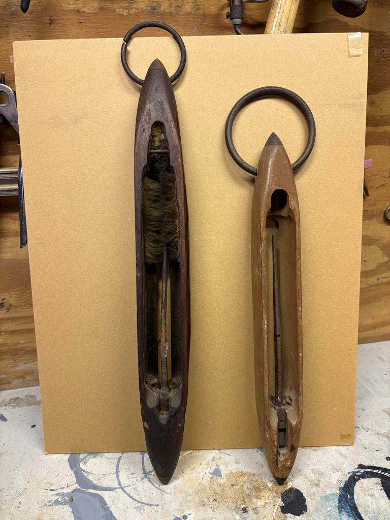 Antieke Schietspoelen (2 stuks) - Decoratie/Verzameling, Ophalen of Verzenden, Gebruikt, Gereedschap of Toebehoren