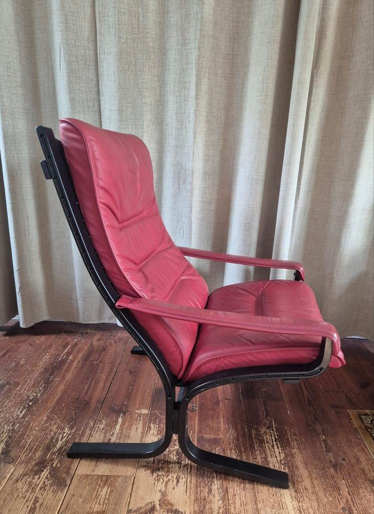 Ingmar Relling Westnofa fauteuil, Huis en Inrichting, Ophalen, Gebruikt, 50 tot 75 cm, Leer