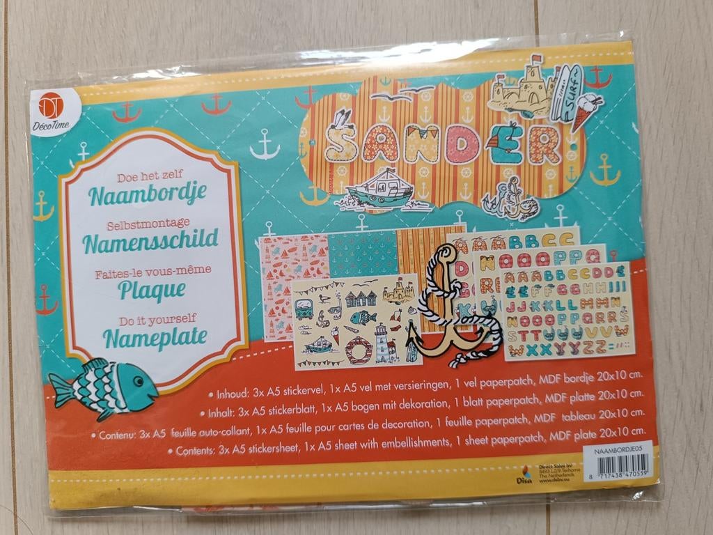 Doe het zelf naambordje, Ophalen of Verzenden, Nieuw, Materiaal