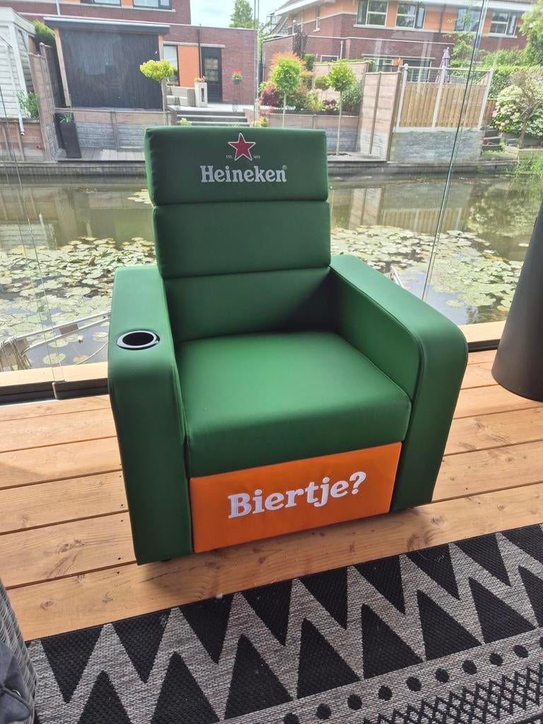 Heineken box stoel, Ophalen, Gebruikt, 75 tot 100 cm, 50 tot 75 cm