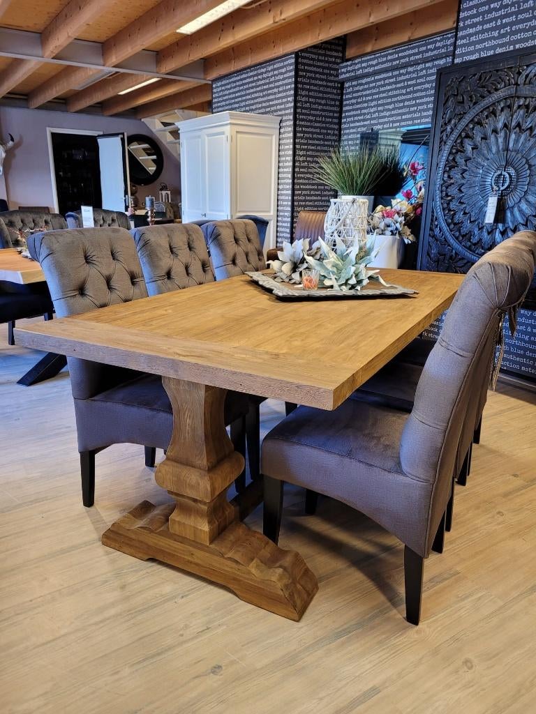 *ACTIE* Kloostertafel Tafel Le Mans Afmetingen Teak Hout (5), Huis en Inrichting, Vijf personen of meer, Rechthoekig, Teakhout