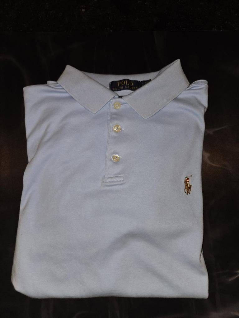 Licht blauw Ralph lauren polo, Kleding | Heren, Ophalen of Verzenden, Zo goed als nieuw, Blauw