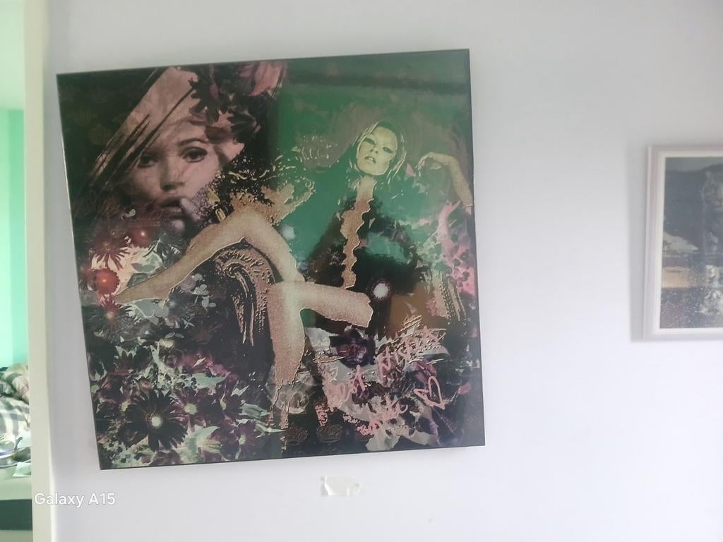 Schilderij "Best Night Katy" 100x100 cm, Antiek en Kunst, Kunst | Schilderijen | Modern, Ophalen of Verzenden