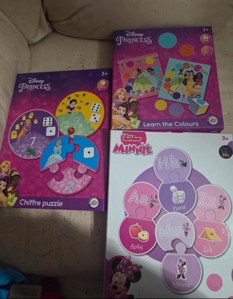 Kinder spelletjes - Disney Princess en Minnie Mouse, Kinderen en Baby's, Speelgoed | Educatief en Creatief, Ophalen, Nieuw, Puzzelen