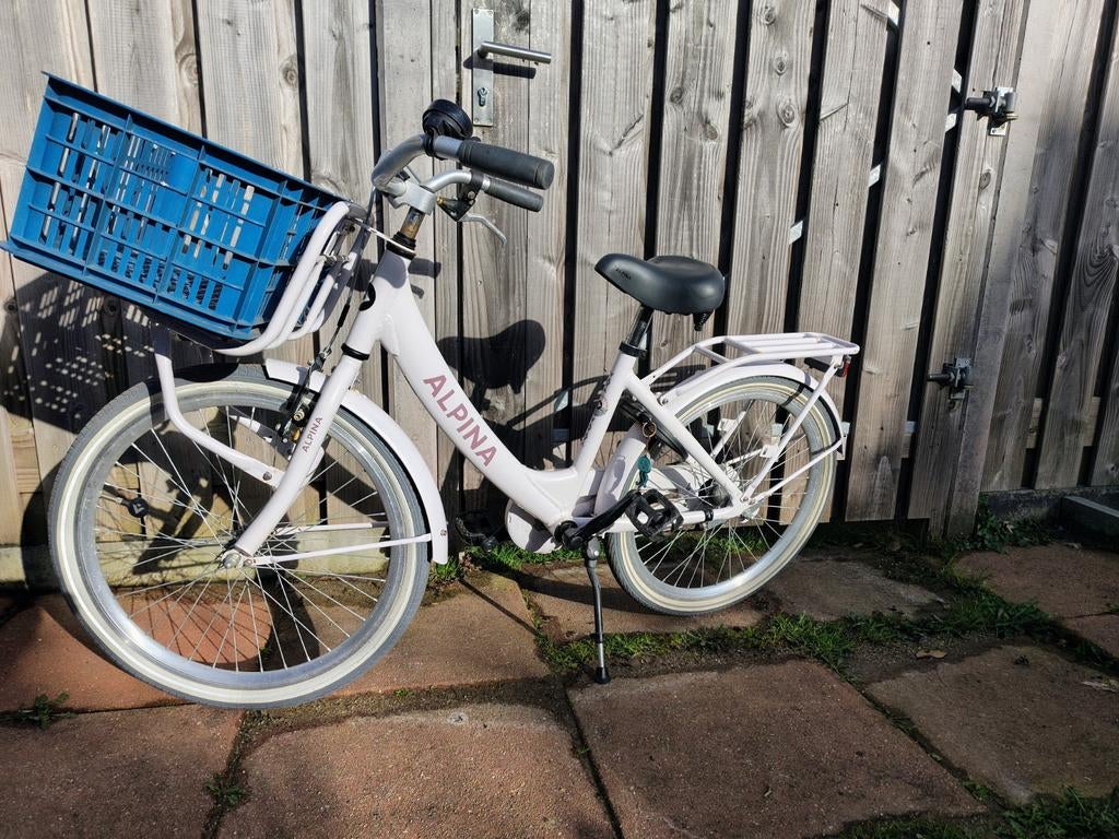Alpina Meisjesfiets 22 inch met krat - Gebruikt, Fietsen en Brommers, Fietsen | Meisjes, Ophalen, 22 inch, Gebruikt, Alpina