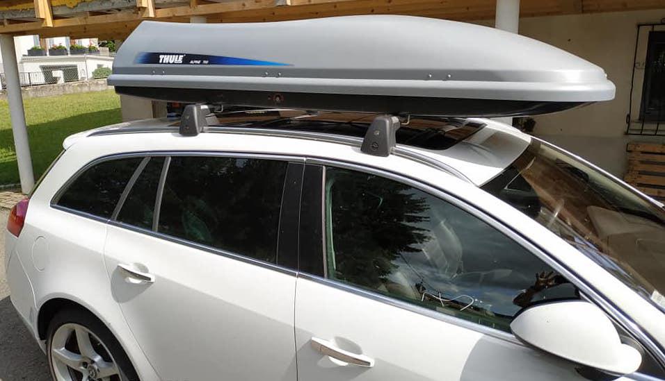TE HUUR - THULE Alpine 700 - Dakkoffer Bagagebox Skibox, Ophalen, Zo goed als nieuw