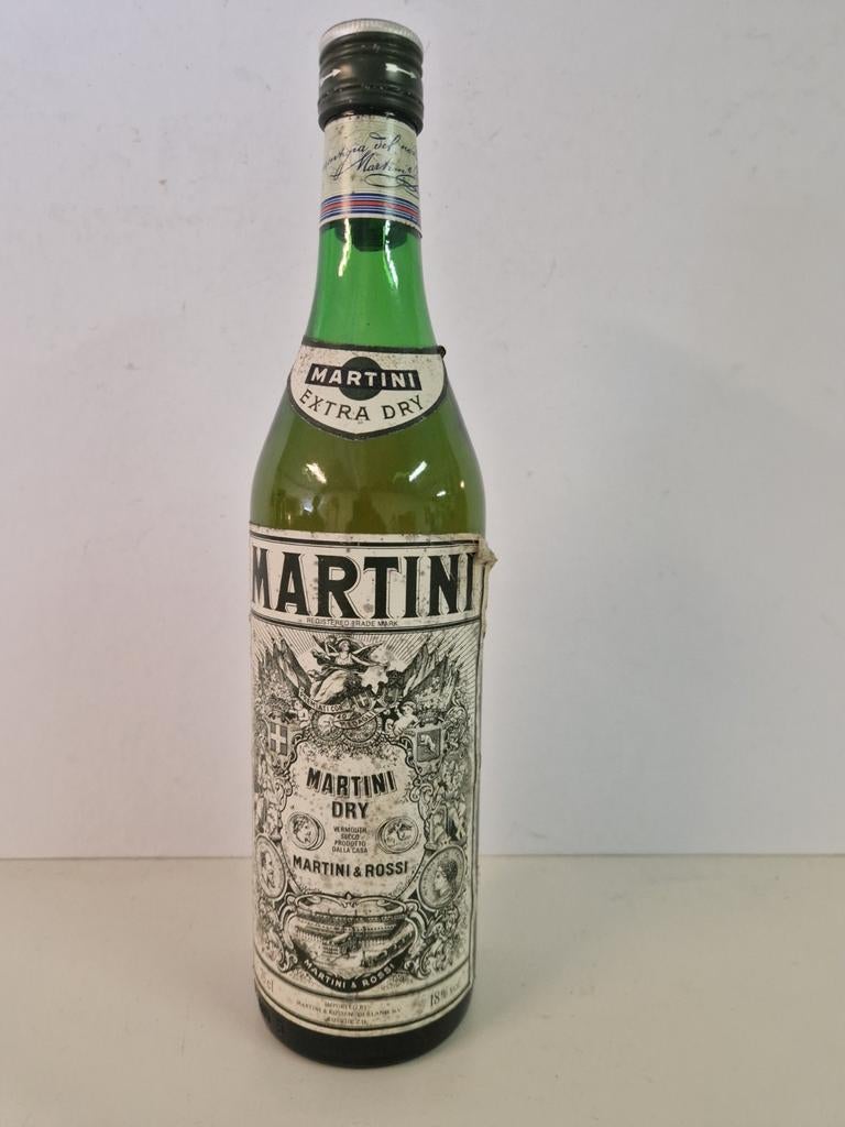 Vintage fles martini dry 75 cl, Verzamelen, Ophalen, Frankrijk, Overige typen