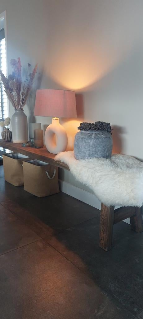 Landelijke stijl, stenen pot met decoratie, Ophalen, Steen, Overige kleuren, Zo goed als nieuw