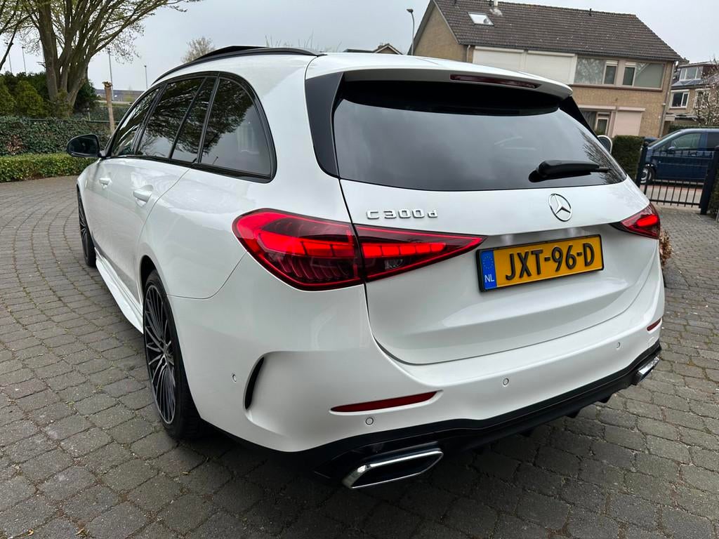 Mercedes-Benz C-klasse Estate 300d AMG Line, Pano, BTW!, Automaat, Achterwielaandrijving, 4 cilinders, Wit