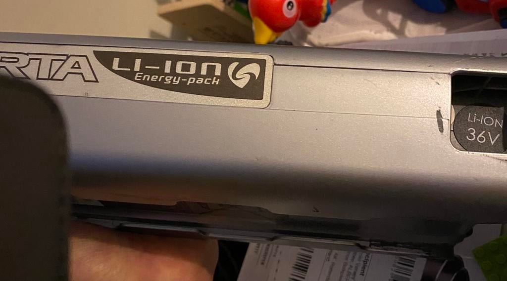 Sparta Elektrische fiets accu (defect). 36V/10Ah/360Wh, Ophalen of Verzenden, Gebruikt