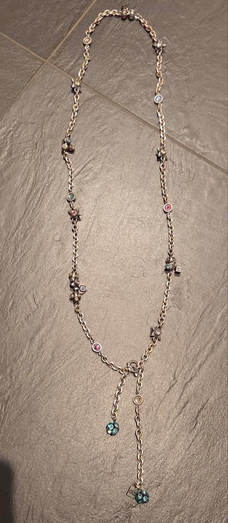Otazu ketting met kristallen en bedeltjes, Overige materialen, Ophalen of Verzenden, Zo goed als nieuw, Verstelbaar