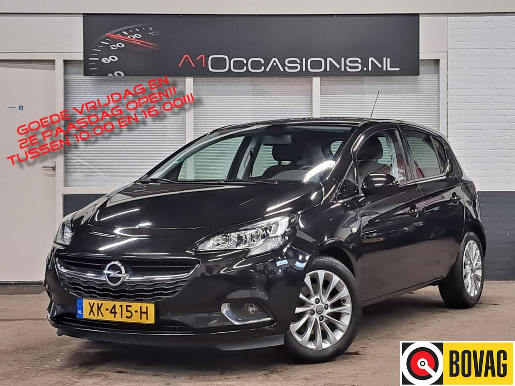 Opel Corsa 1.0 Turbo Online Edition + NAVI (bj 2019), Voorwielaandrijving, Gebruikt, Euro 6, Leder en Stof