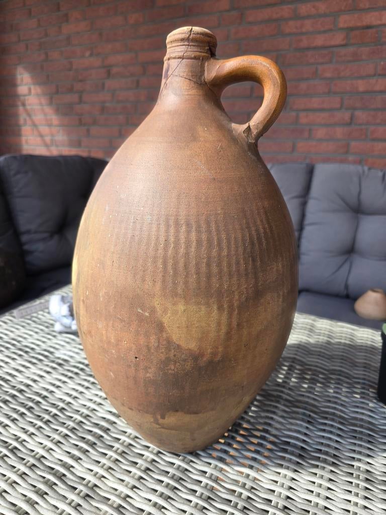 Grote antieke kruik bodemvondst aardewerk, Antiek en Kunst, Ophalen of Verzenden