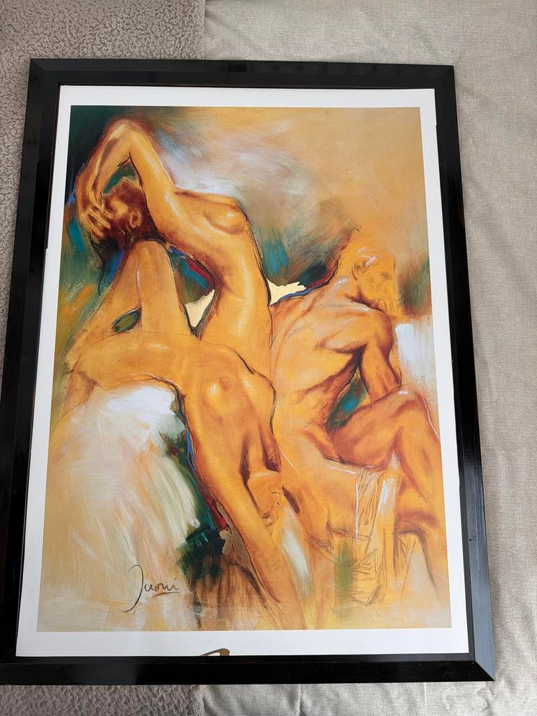 Ingelijste kunstprinten van naakte figuren, Ophalen