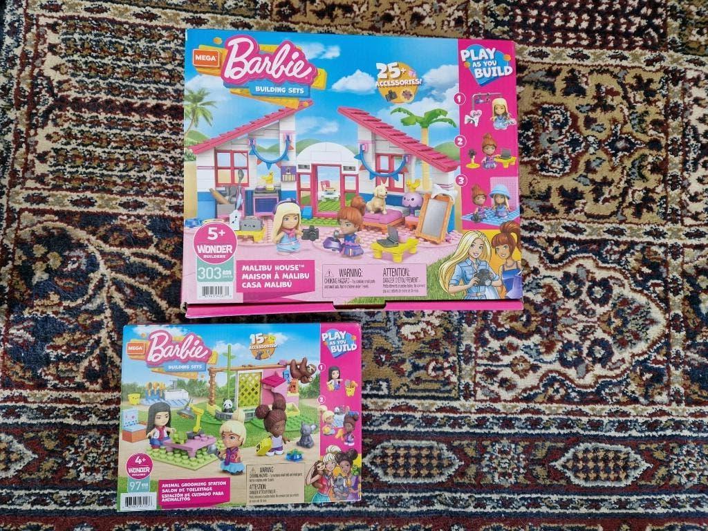 Barbie buildings sets: Malibu en Animal grooming station, Ophalen of Verzenden, Zo goed als nieuw, Toebehoren
