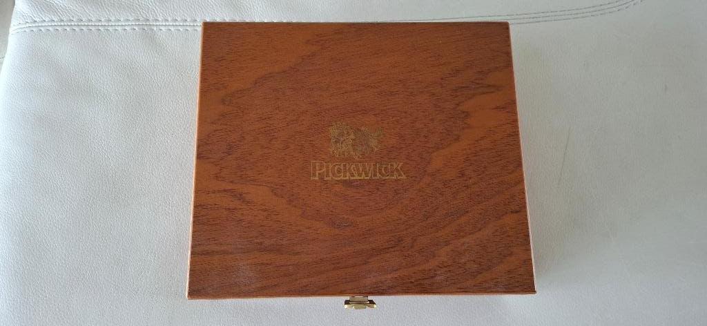 Mooie grote houten theekist / theedoos van Pickwick, Ophalen of Verzenden, Gebruikt