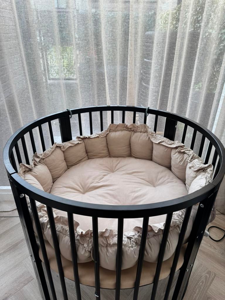 Baby box zwart rond 90cm dm, Kinderen en Baby's, Boxen, Ophalen, Zo goed als nieuw, Rond