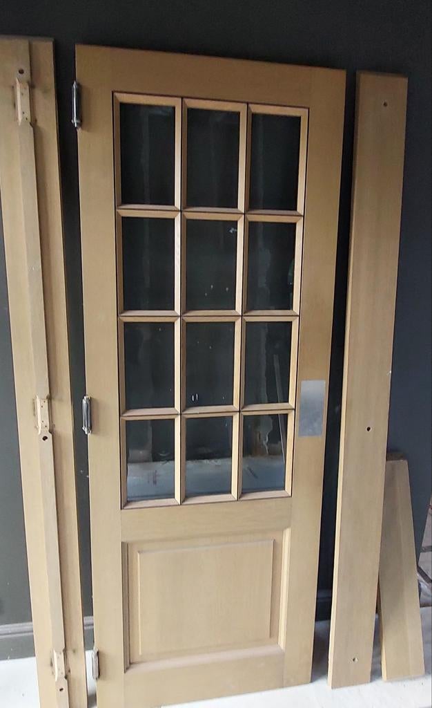 Eikenhouten taatsdeur, Doe-het-zelf en Verbouw, Deuren en Horren, Ophalen, Gebruikt, 80 tot 100 cm, 215 cm of meer