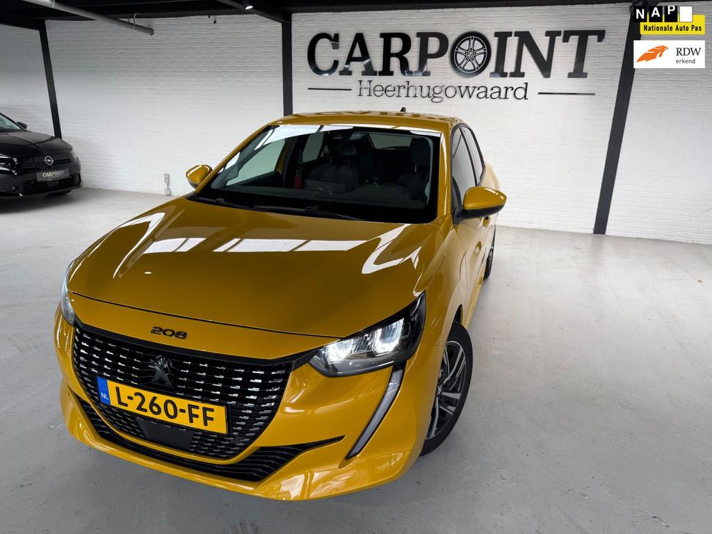 Peugeot 208 1.2 PureTech Allure Pack 2021 Automaat 101PK Cam, 101 pk, Gebruikt, Euro 6, Leder en Stof