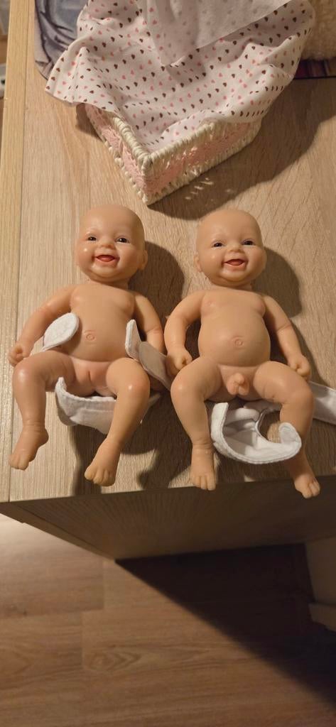 2 schattige siliconen baby's. 18cm, Verzamelen, Ophalen of Verzenden, Zo goed als nieuw