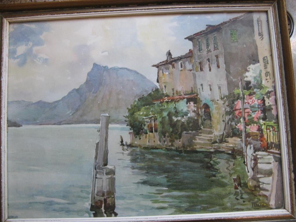 acryl schilderij uit italie 45x35, Antiek en Kunst, Kunst | Schilderijen | Klassiek, Ophalen