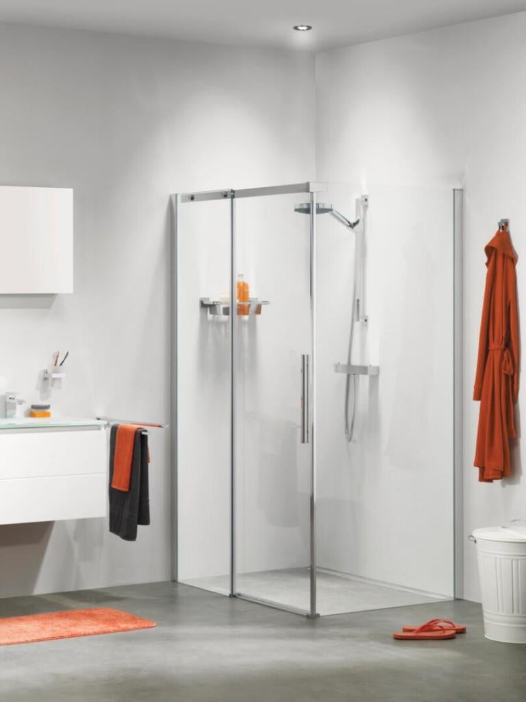 Douche Schuifdeur met Zijwand 140x80 – Sealskin Slider, Ophalen of Verzenden, Nieuw, Glas, Douche