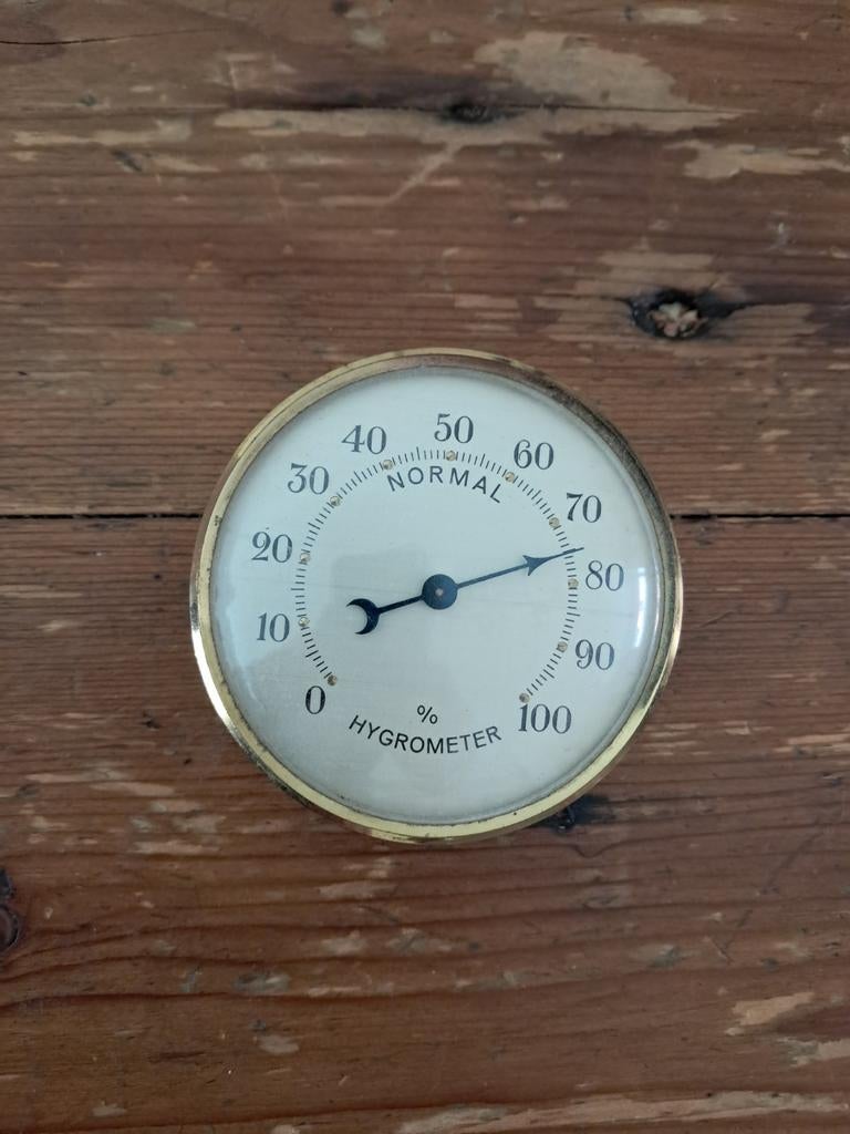Oude luchtvochtigheidsmeter (defect), Audio, Tv en Foto, Weerstations en Barometers, Ophalen of Verzenden, Niet werkend, Barometer