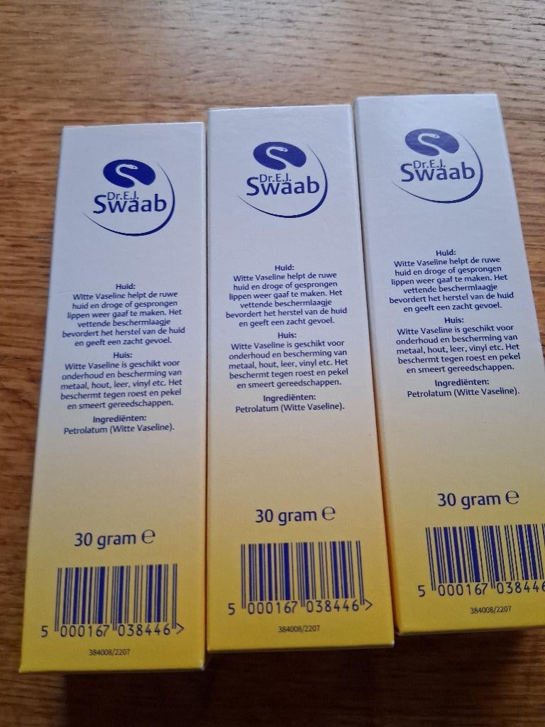 witte vaseline 3x, Ophalen of Verzenden, Zo goed als nieuw, Overige typen