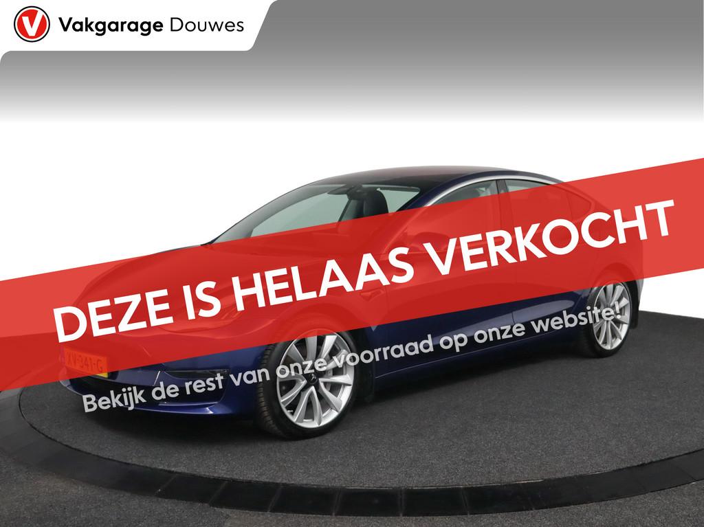 Tesla Model 3 Long Range AWD 75 kWh | NAP | Pano | Leder | C, Automaat, Stof, Blauw, Origineel Nederlands