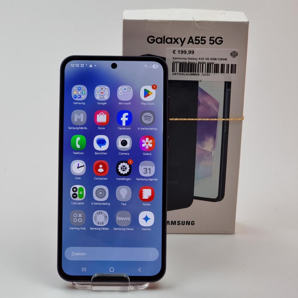 Samsung Galaxy A55 5G 8GB/128GB Awesome Navy | Nette staat, Samsung, Zo goed als nieuw, Support@Samsung.com, 129, Samsung-ro, Yeongtong-gu
Suwon-si, Gyeonggi-do 16677
South Korea